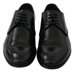 Dolce & Gabbana Derby Napoli Black Leather Dress Formal Shoes - EU41.5/US8.5 - Shoes