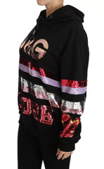 Dolce & Gabbana DG Sequined Hooded Pullover Sweater - Hoodies