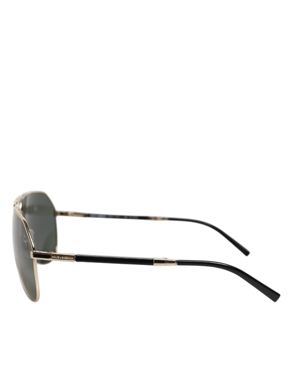 Dolce & Gabbana DG2106K Black Gold Plated Polarized MetalFrame Sunglasses - Sunglasses