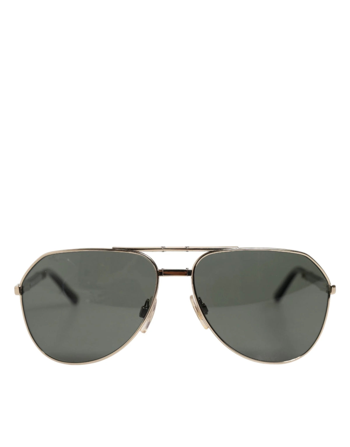 Dolce & Gabbana DG2106K Black Gold Plated Polarized MetalFrame Sunglasses - Sunglasses