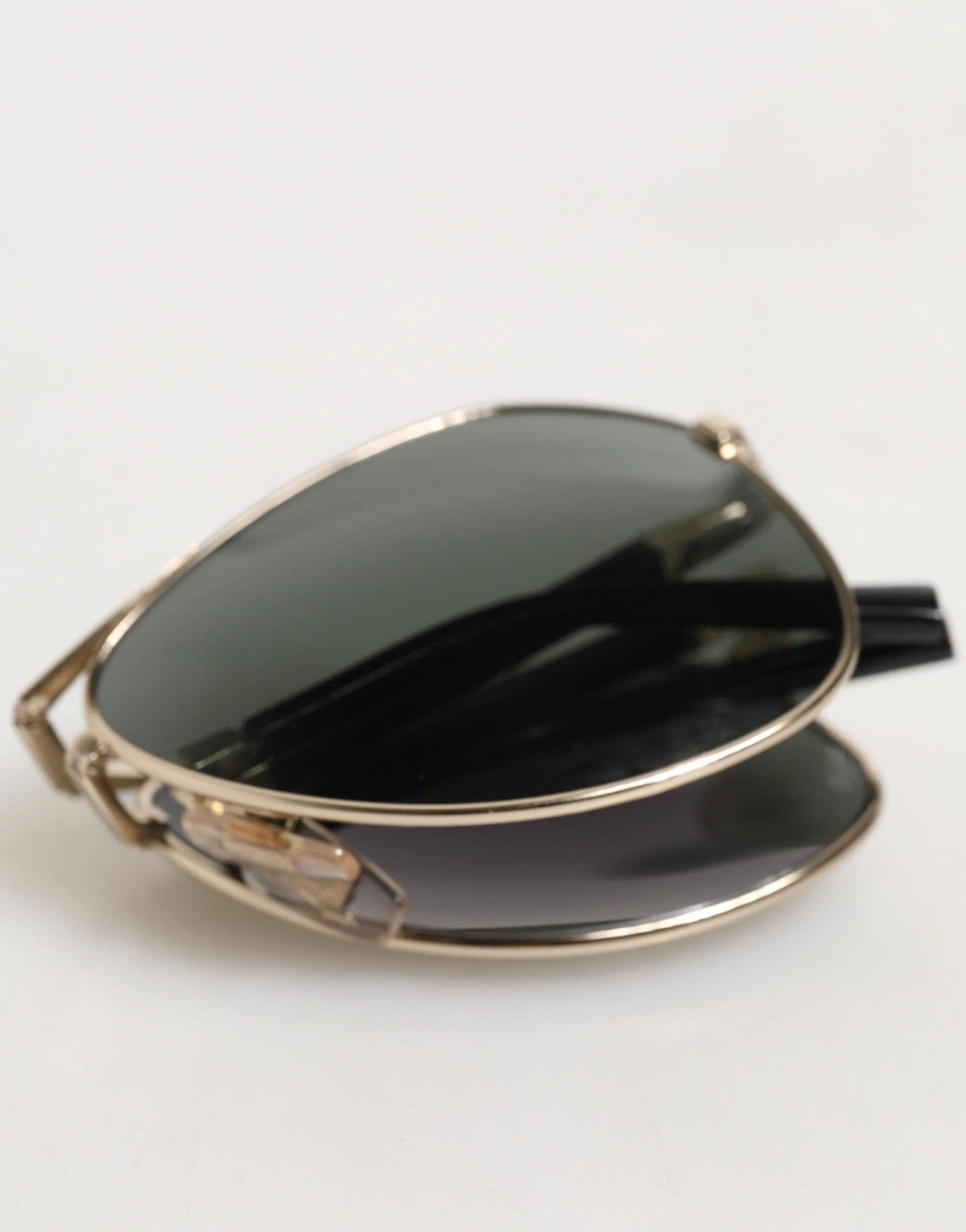 Dolce & Gabbana DG2106K Black Gold Plated Polarized MetalFrame Sunglasses - Sunglasses