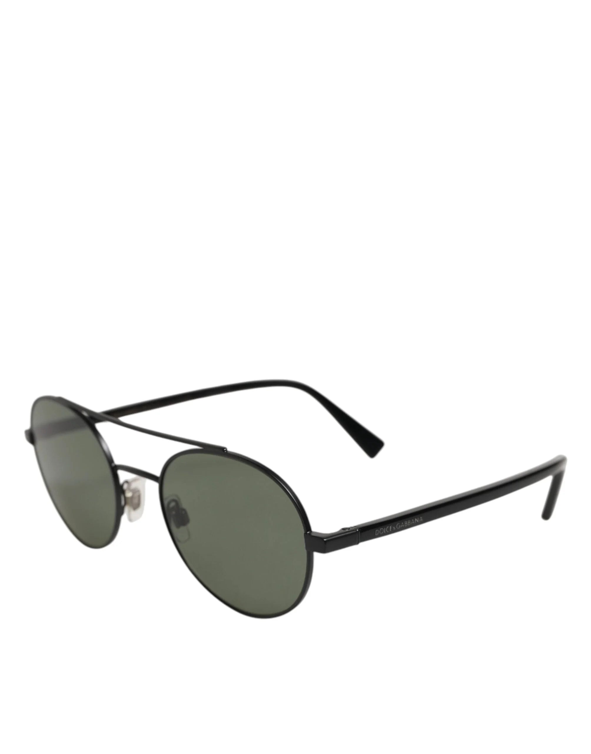 Dolce & Gabbana DG2245 Matte Black Steel Frame Gray Lens Sunglasses - Sunglasses
