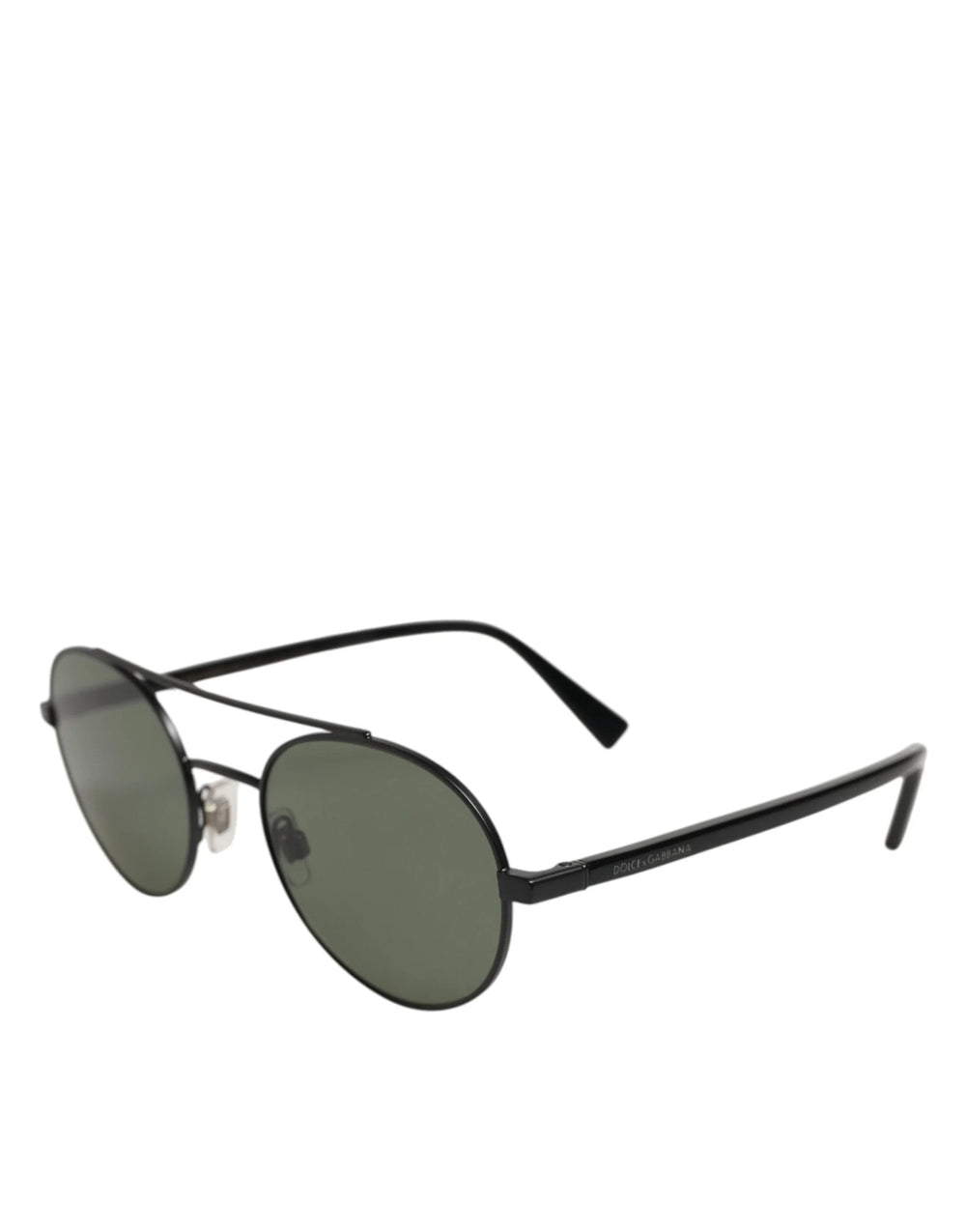 Dolce & Gabbana DG2245 Matte Black Steel Frame Gray Lens Sunglasses - Sunglasses