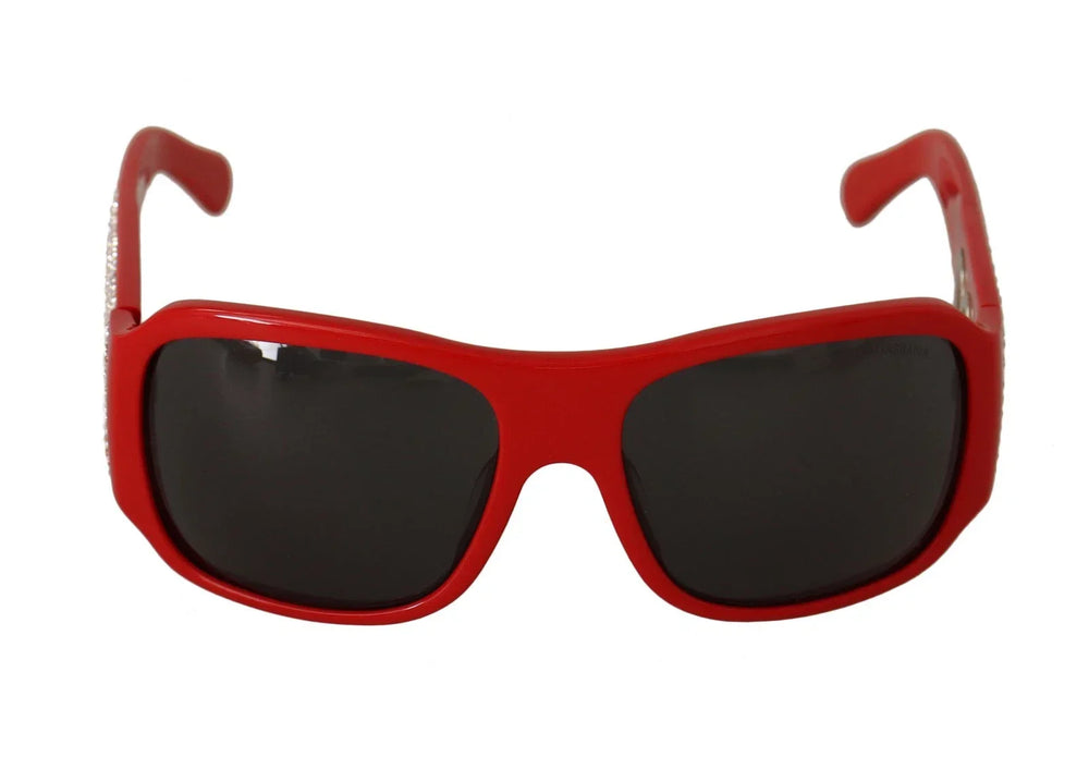 Dolce & Gabbana DG4027 Red Crystal Black Lens Shades Sunglasses - Sunglasses