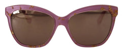 Dolce & Gabbana DG4251 Pink Gold Full Rim Rectangle Frame Shades - Sunglasses