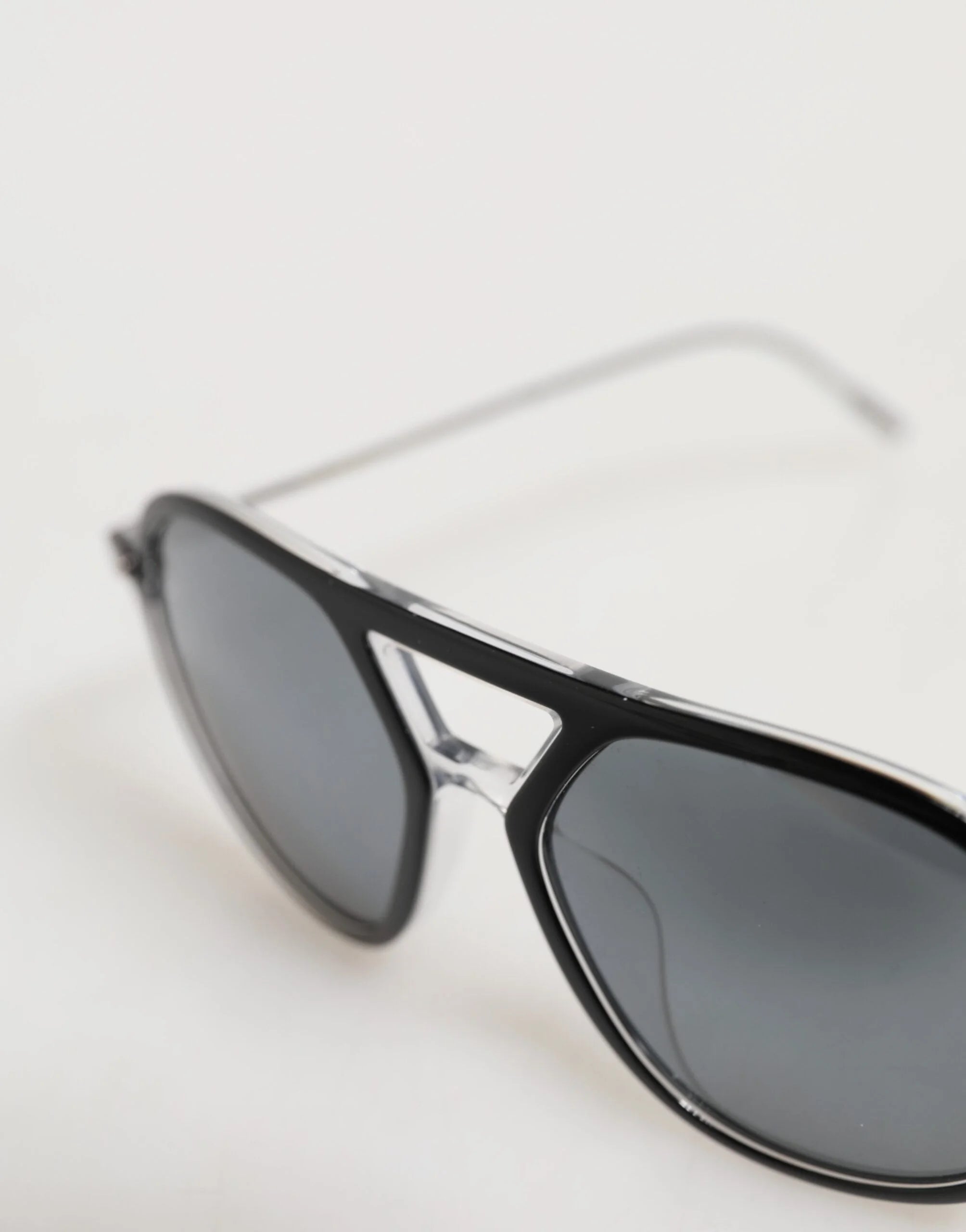 Dolce & Gabbana DG4343F Black Acetate Frame Pilot Shades Sunglasses - Sunglasses