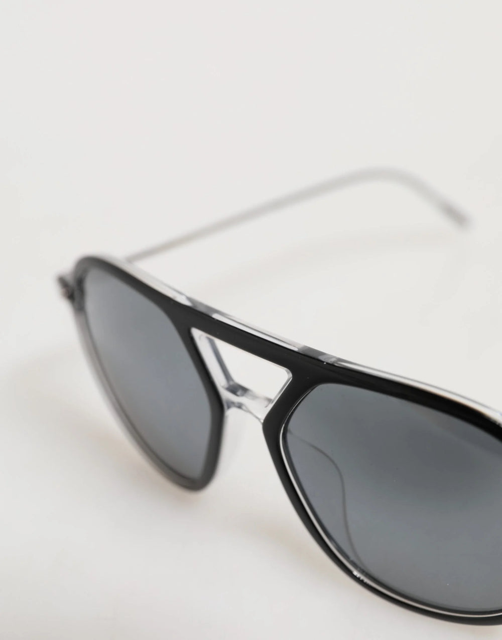 Dolce & Gabbana DG4343F Black Acetate Frame Pilot Shades Sunglasses - Sunglasses