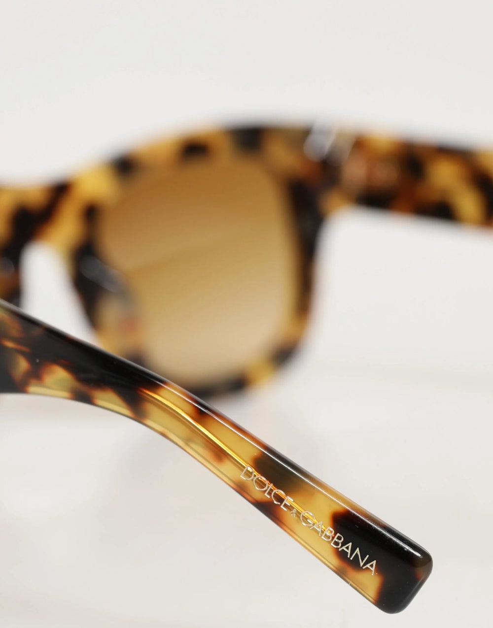 Dolce & Gabbana DG4379F White Tortoiseshell Gradient Acetate Shades Sunglasses