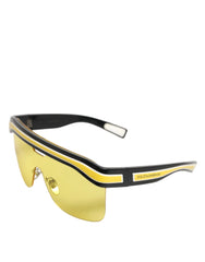 Dolce & Gabbana DG6162 Shield Black Yellow White Polyamide Sunglasses - Sunglasses