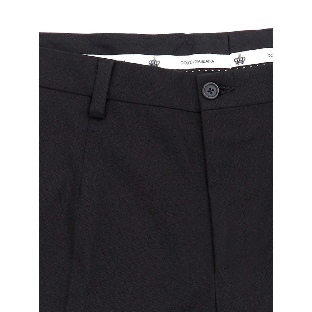 Dolce & Gabbana Elegant Black Cotton Pants for Men - IT54 | XXL - Trousers