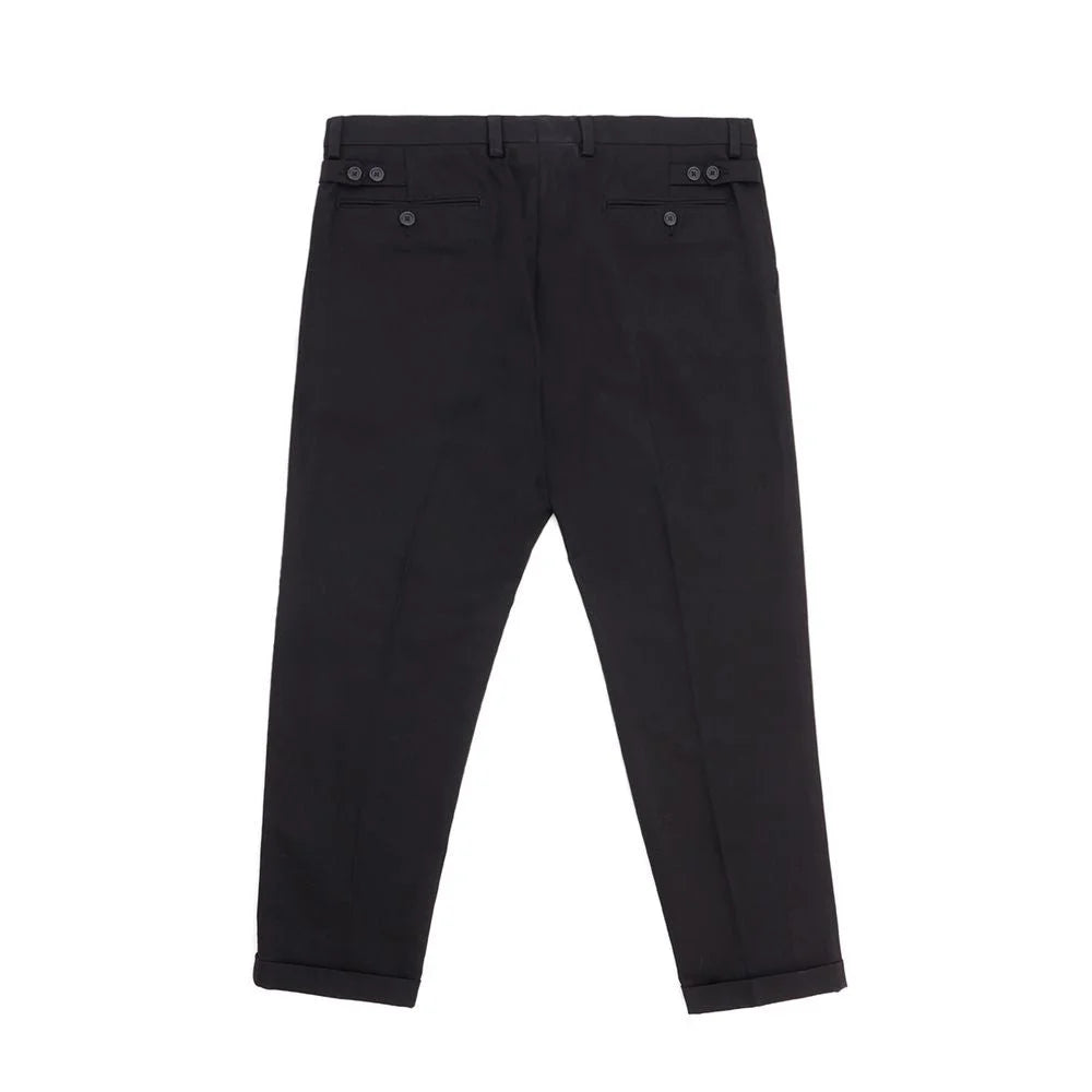 Dolce & Gabbana Elegant Black Cotton Pants for Men - IT54 | XXL - Trousers