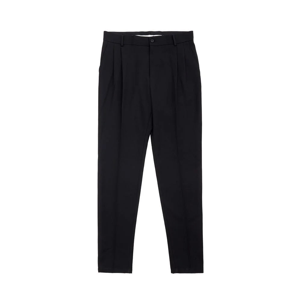 Dolce & Gabbana Elegant Polyester Black Pants for Men - IT50 | L - Trousers