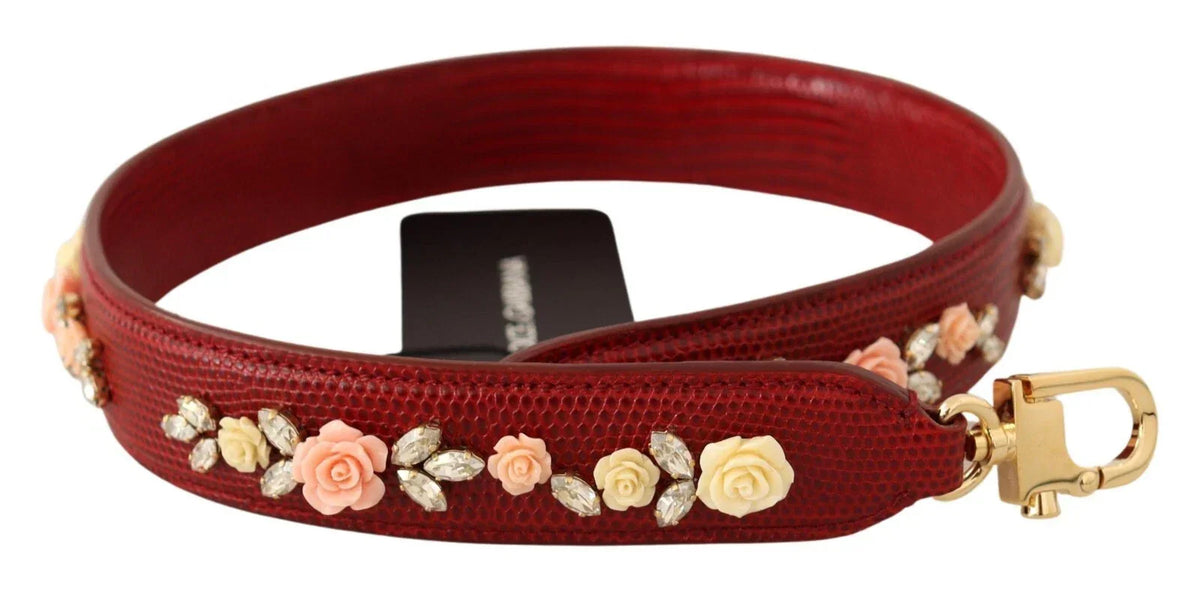 Dolce & Gabbana Floral Crystals Exotic Shoulder Strap Bag Accessory - Handbag & Wallet Accessories
