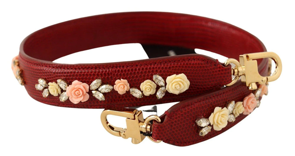 Dolce & Gabbana Floral Crystals Exotic Shoulder Strap Bag Accessory - Handbag & Wallet Accessories