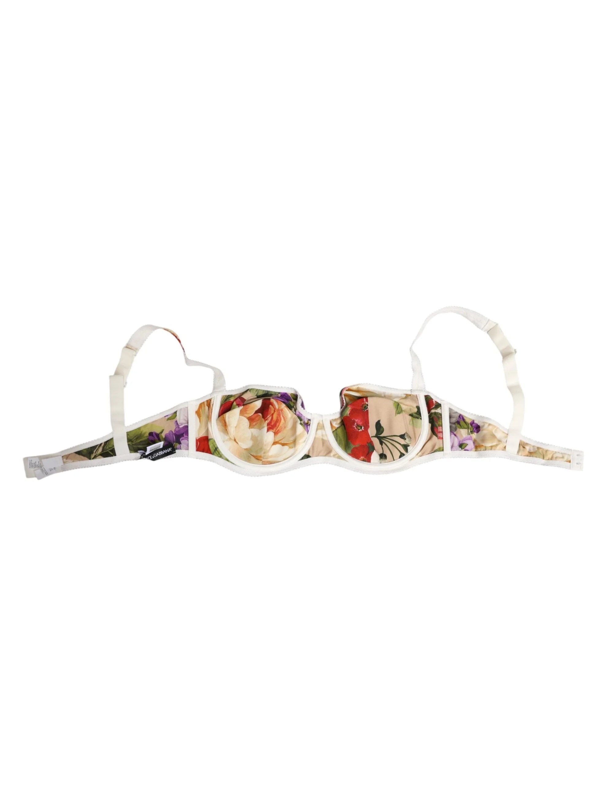 Dolce & Gabbana Floral Print Semi Padded Balconette Bra Underwear - IT4 | L - Bras