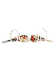 Dolce & Gabbana Floral Print Semi Padded Balconette Bra Underwear - IT4 | L - Bras