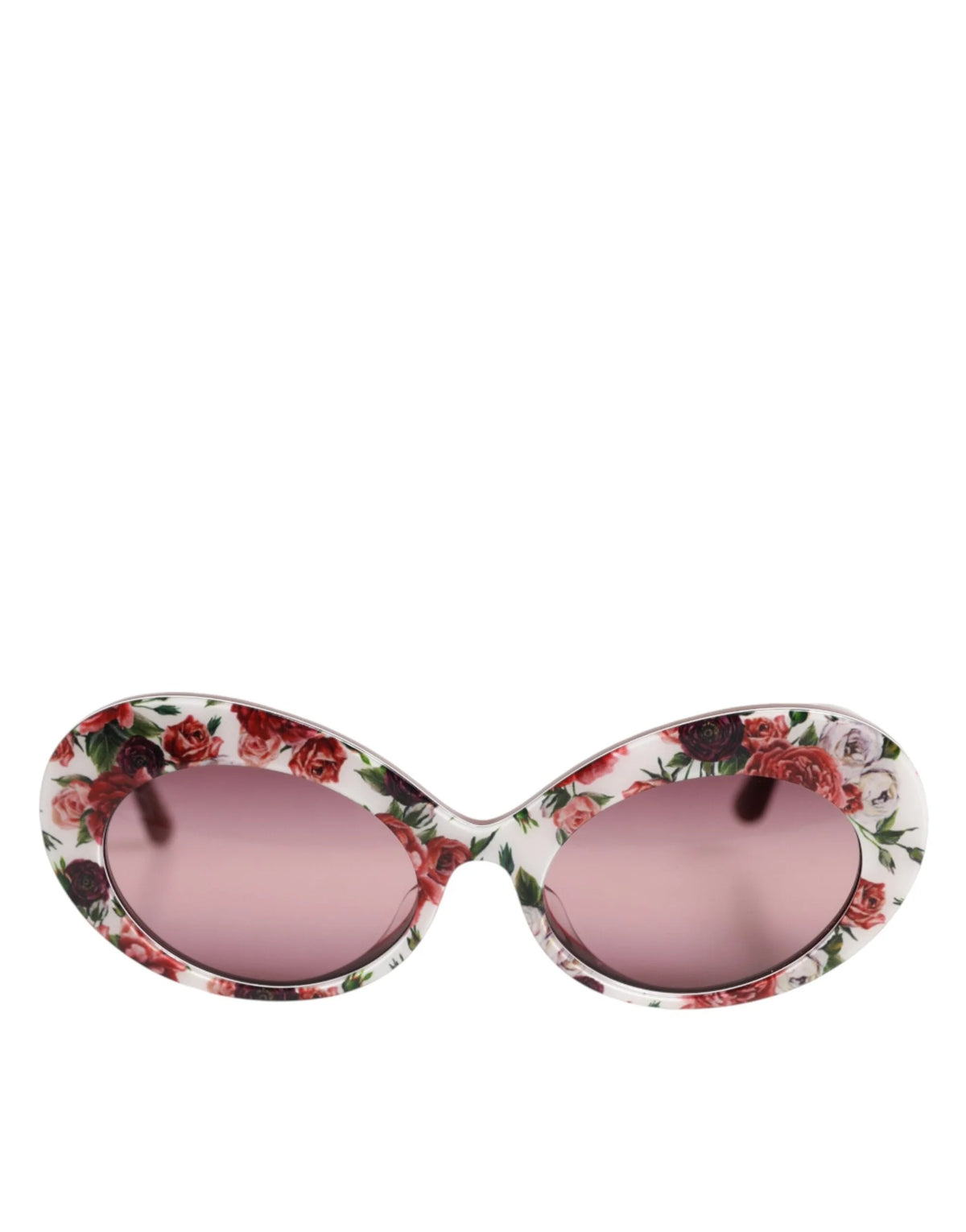 Dolce & Gabbana Floral Printed Acetate Oval Eyewear Sunglasses - Sunglasses