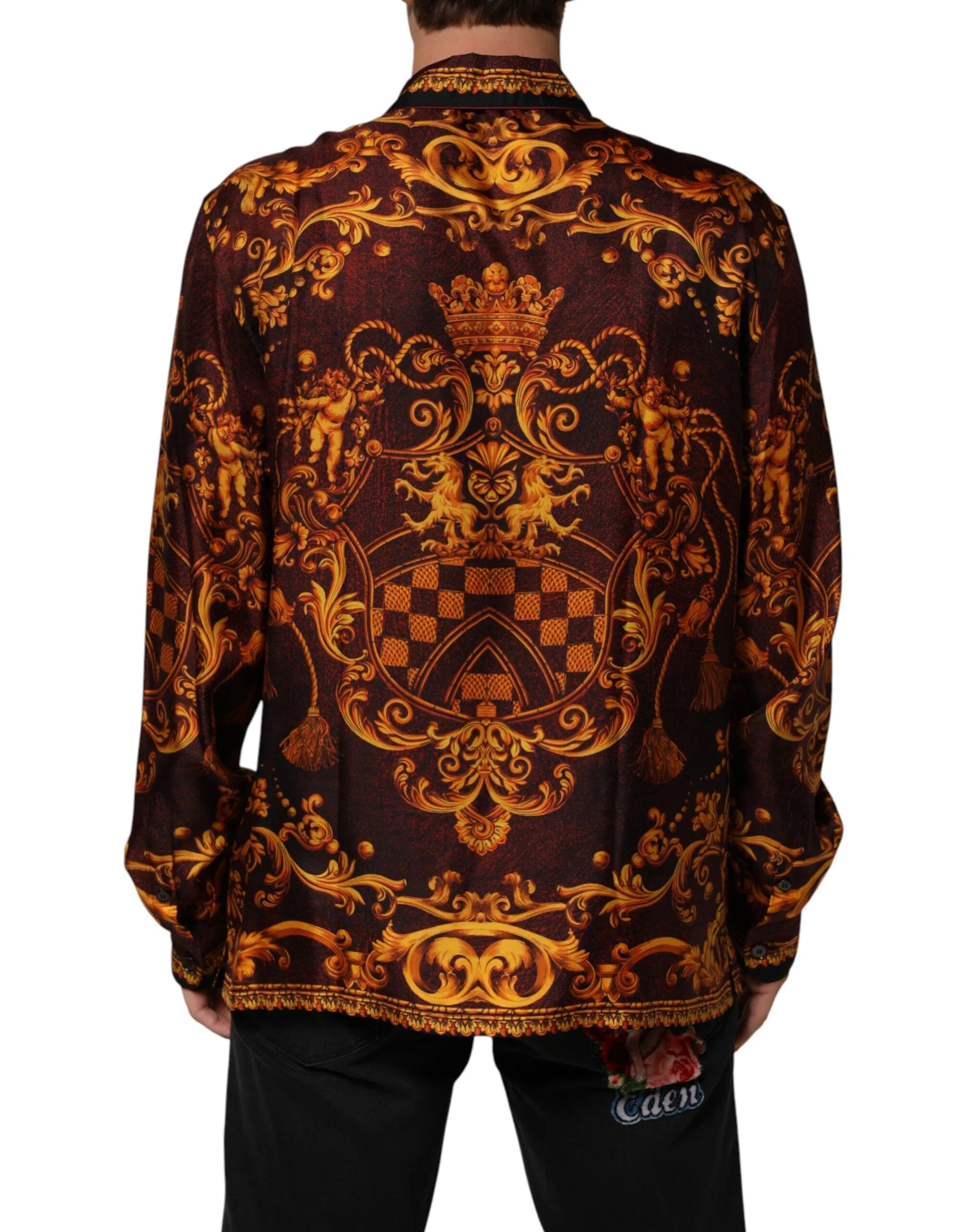 Dolce & Gabbana Floral Printed Baroque Button Down Shirt - IT41 | L - Shirts