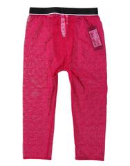 Dolce & Gabbana Fuchsia DG Logo Nylon Cropped Tights Underwear - IT2 | S