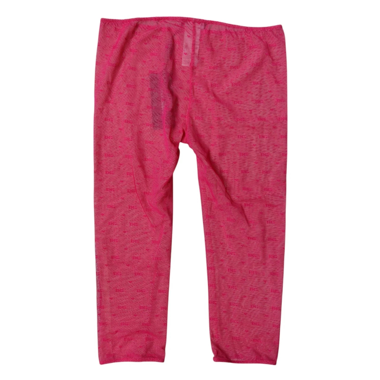 Dolce & Gabbana Fuchsia Logo Lace Lingerie Cropped Tight Underwear - IT2 | S - Boyshorts