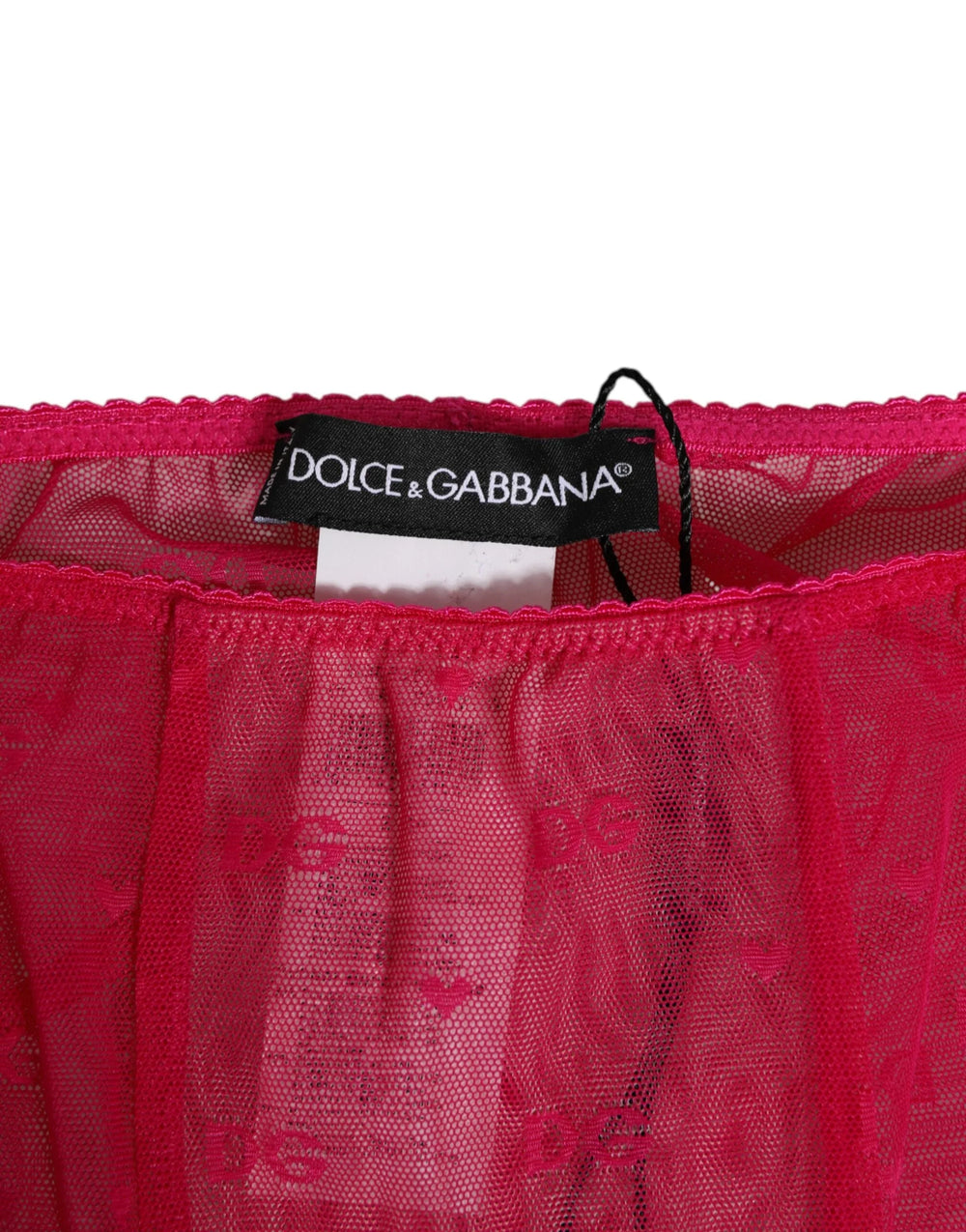 Dolce & Gabbana Fuchsia Logo Lace Tight Midi Trousers Underwear - IT2 | S - Hosiery