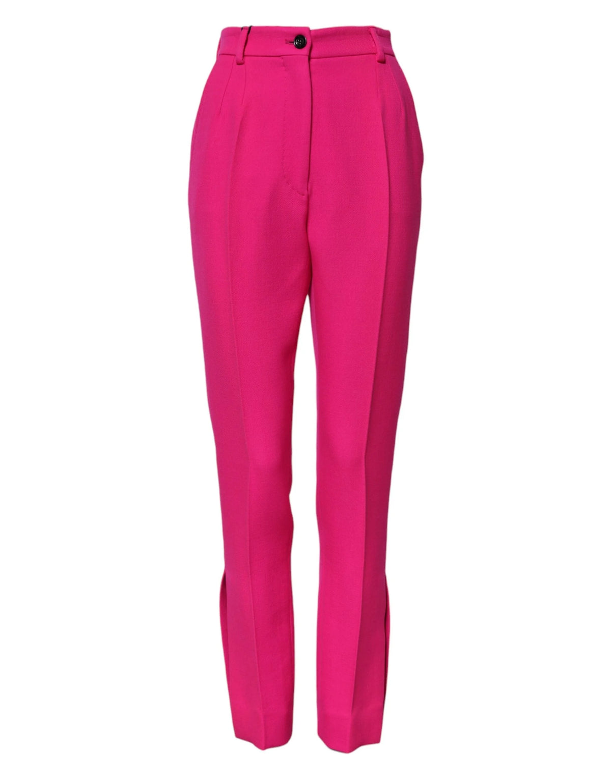 Dolce & Gabbana Fuchsia Pink HighWaist Tapered Trouser Pants - IT38 | XS - Trousers