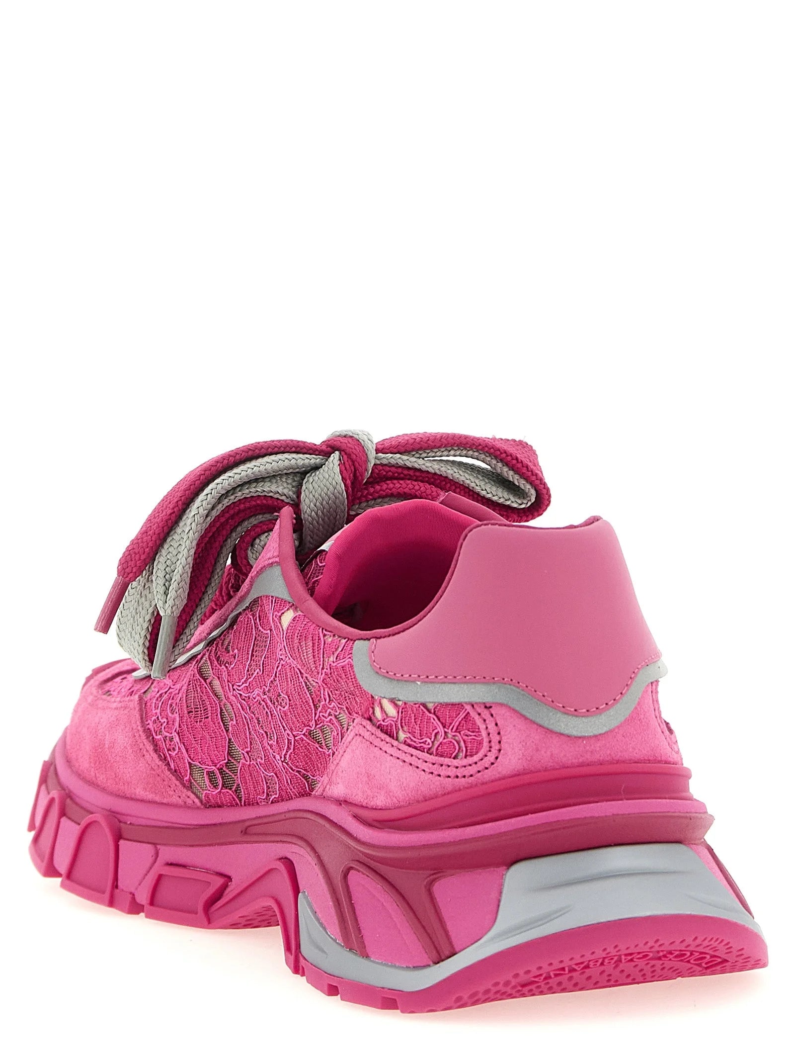 Dolce & Gabbana Fuchsia Polyamide Athletic Sneakers - EU39.5/US9.5