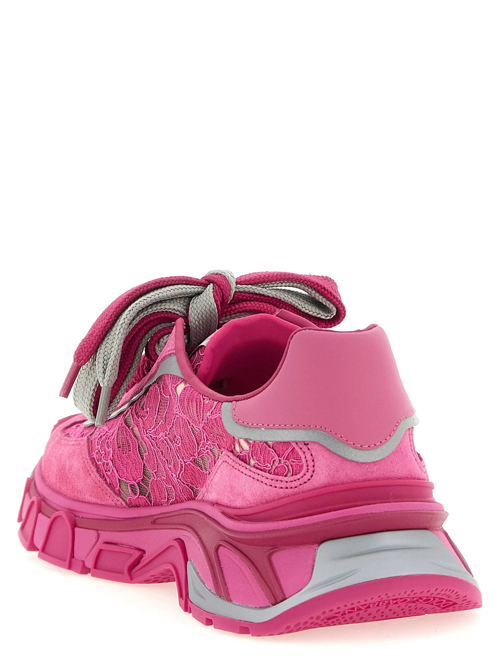 Dolce & Gabbana Fuchsia Polyamide Athletic Sneakers - EU39.5/US9.5