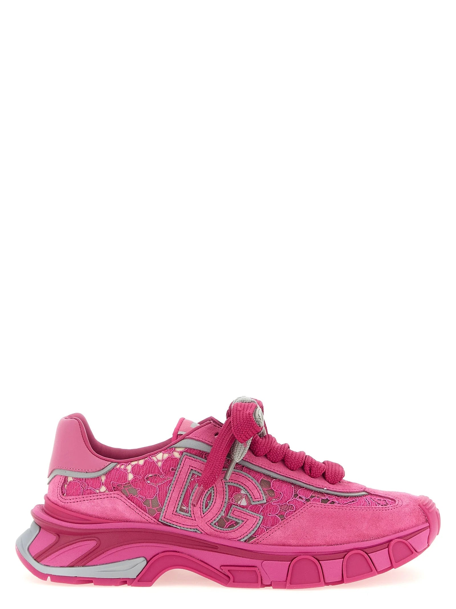 Dolce & Gabbana Fuchsia Polyamide Athletic Sneakers - EU39.5/US9.5