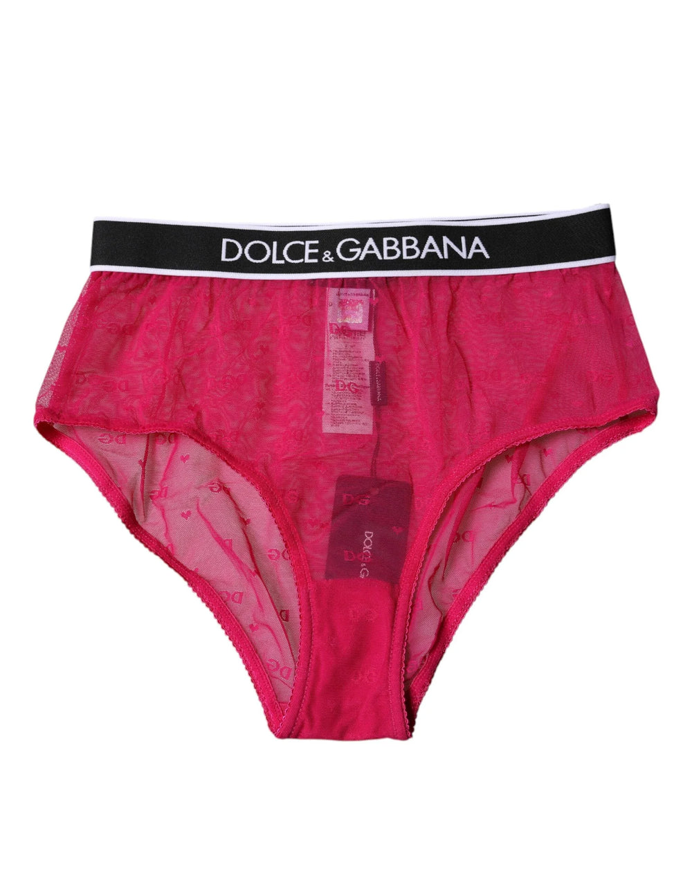 Dolce & Gabbana Fuchsia Tulle Nylon Mid Waist Panty Underwear - IT2 | S - Briefs