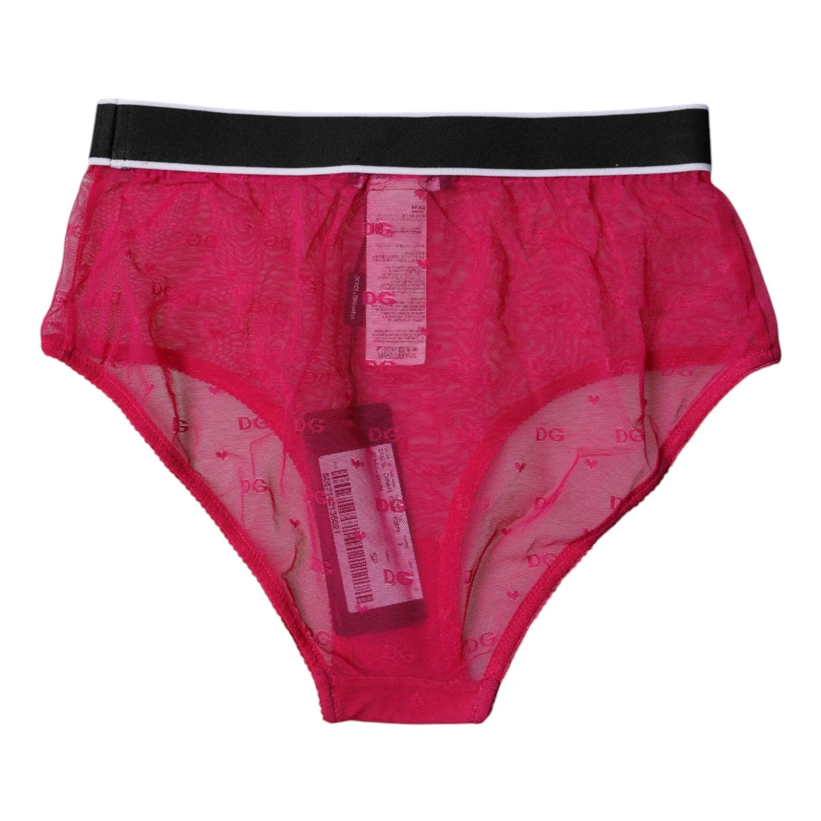Dolce & Gabbana Fuchsia Tulle Nylon Mid Waist Panty Underwear - IT2 | S - Briefs