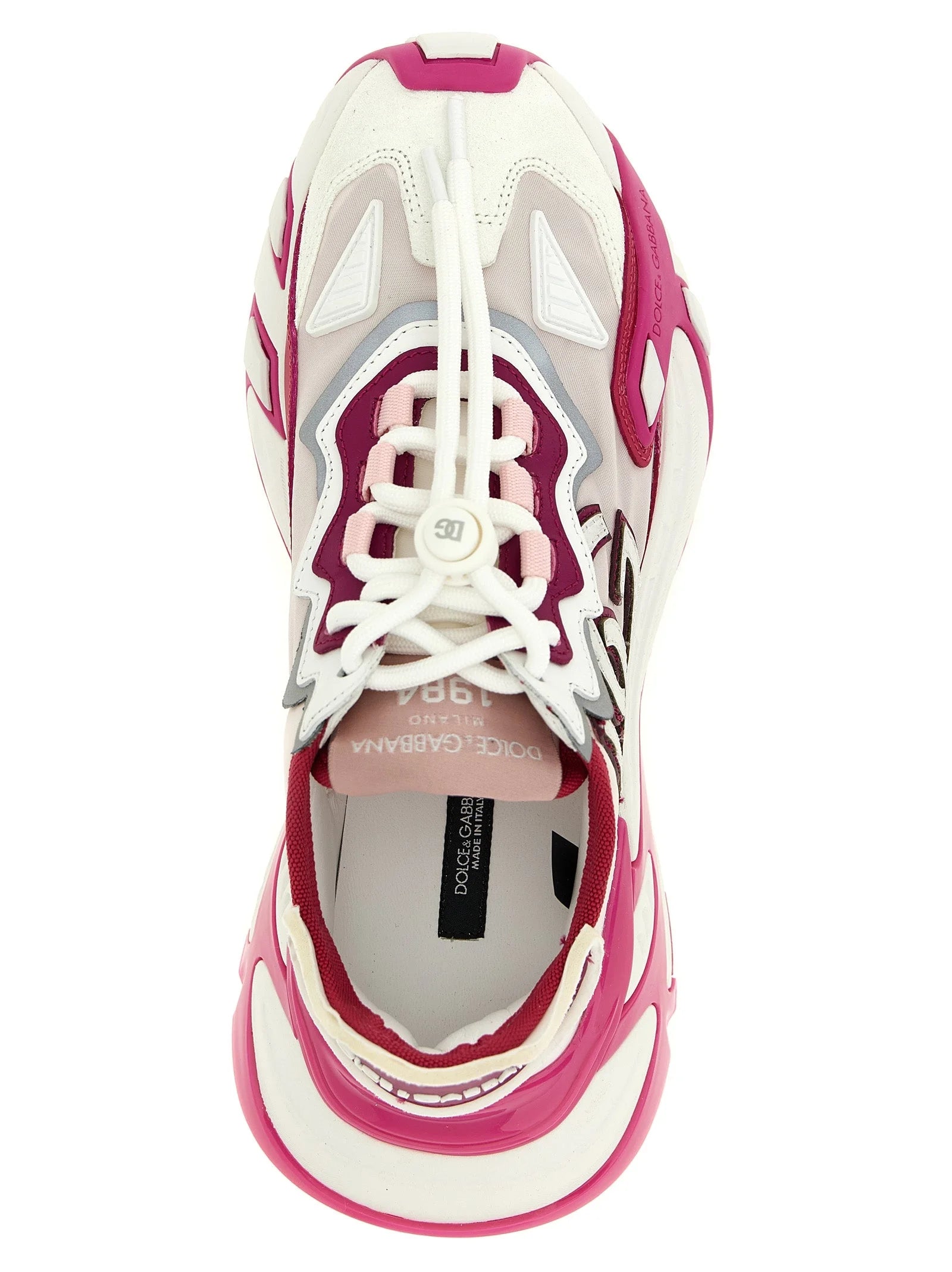 Dolce & Gabbana Fuchsia Viscose Athletic Sneakers - EU35/US5