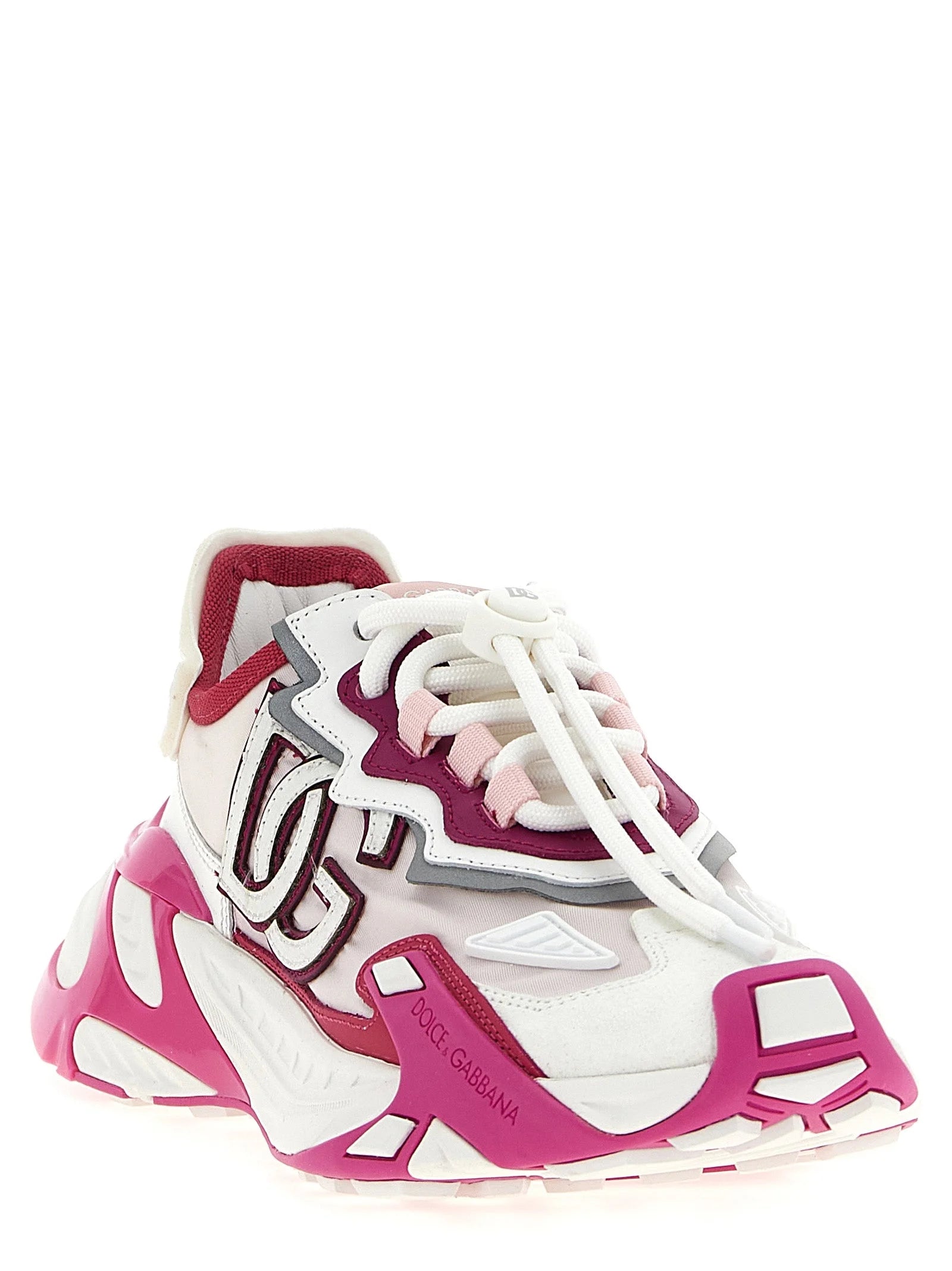 Dolce & Gabbana Fuchsia Viscose Athletic Sneakers - EU35/US5