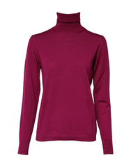 Dolce & Gabbana Fuchsia Wool Long Sleeves Turtleneck Sweater - IT42|M - Sweaters