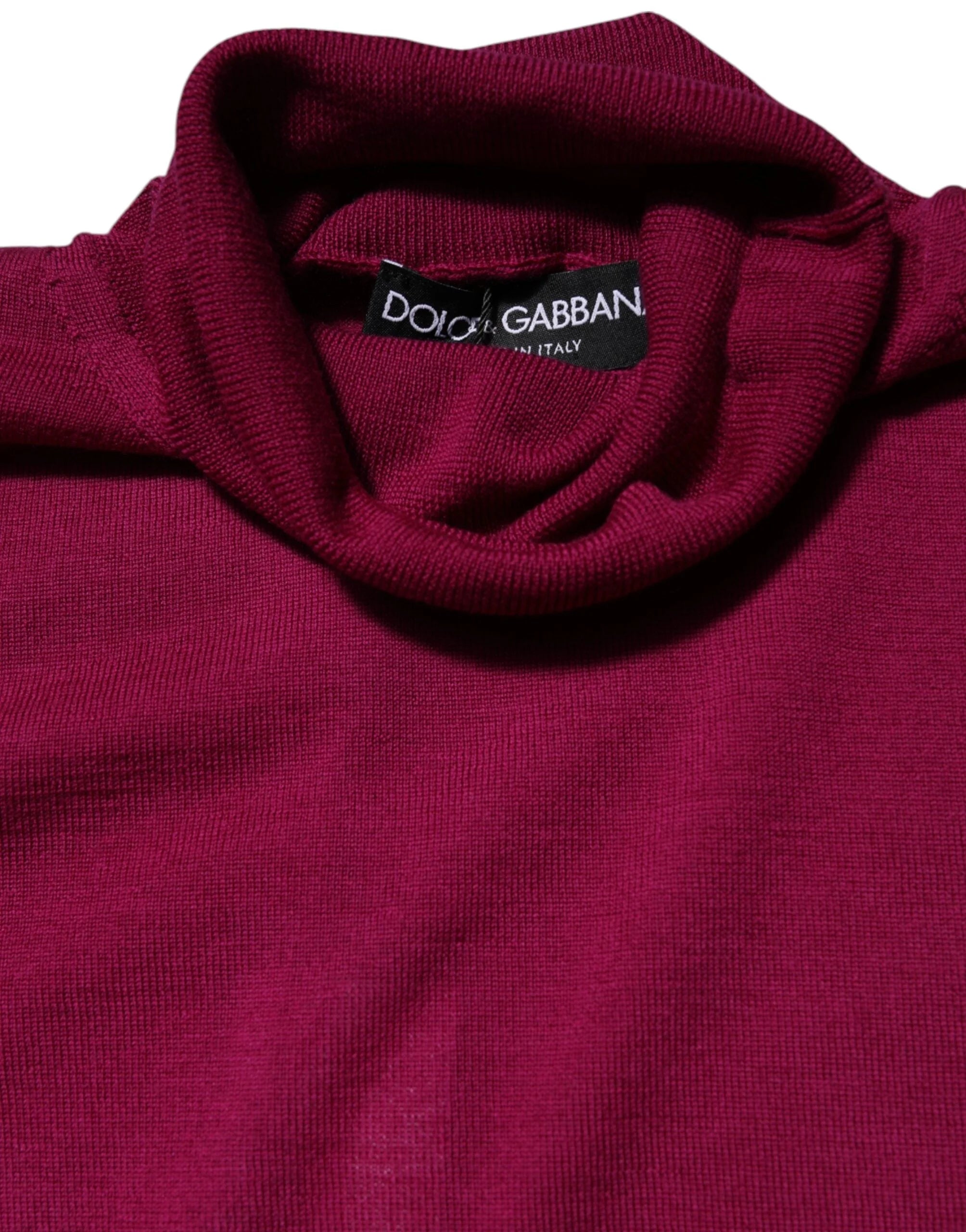 Dolce & Gabbana Fuchsia Wool Long Sleeves Turtleneck Sweater - IT42|M - Sweaters