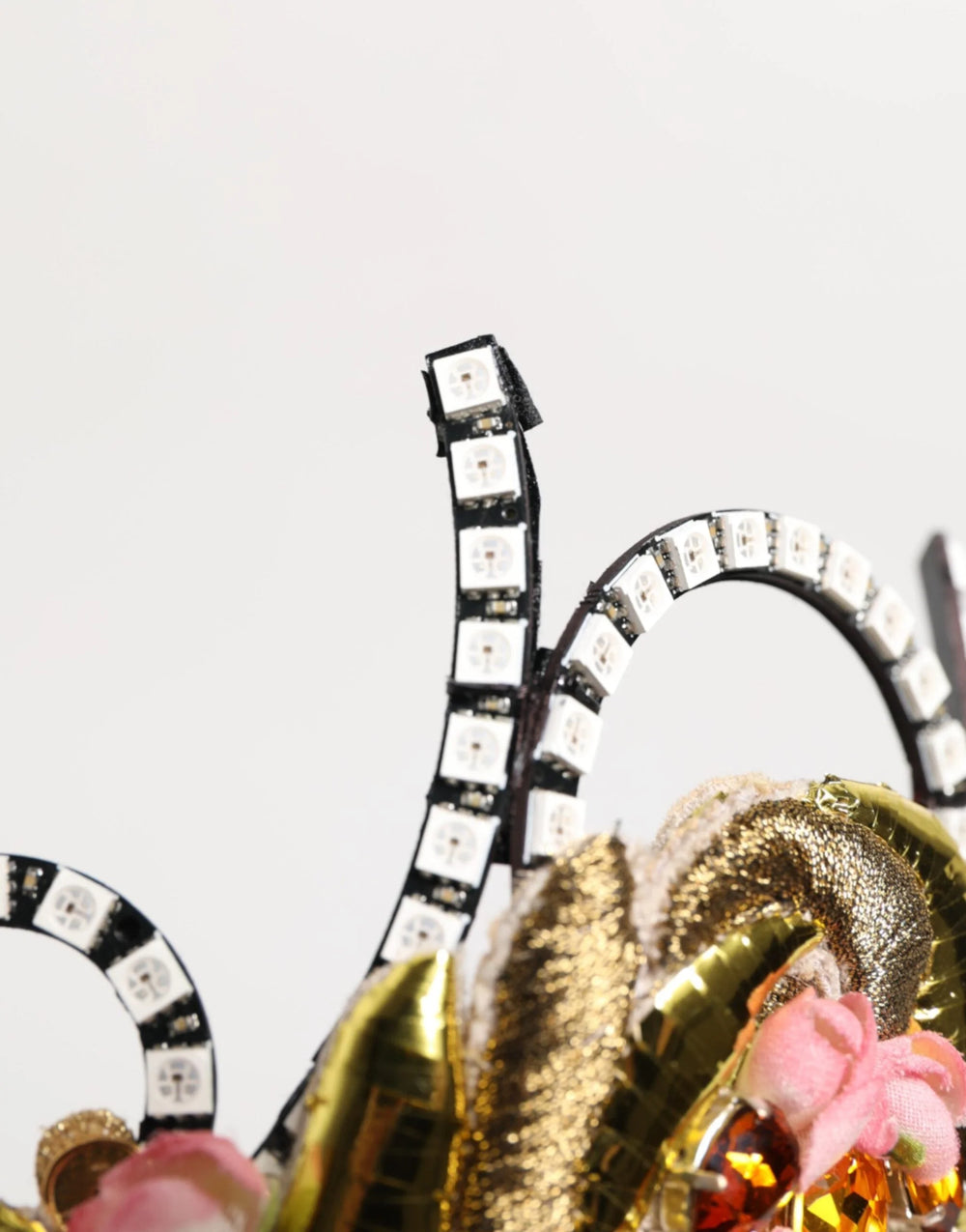 Dolce & Gabbana Gold Brass Crystal Embellished Headpiece Crown Diadem Tiara - Tiaras