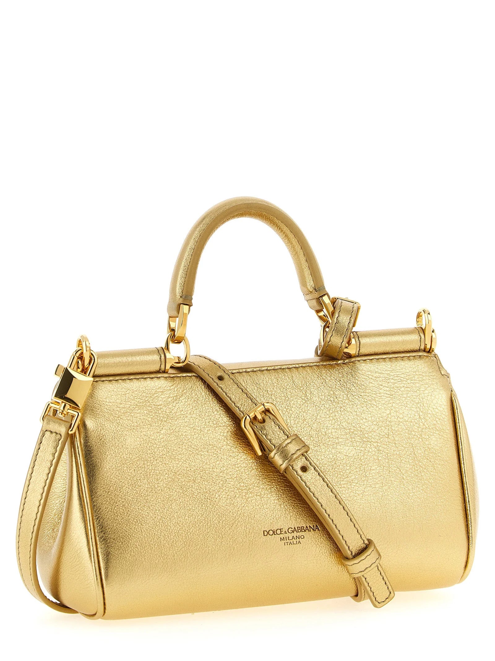 Dolce & Gabbana Gold Calfskin Handbag