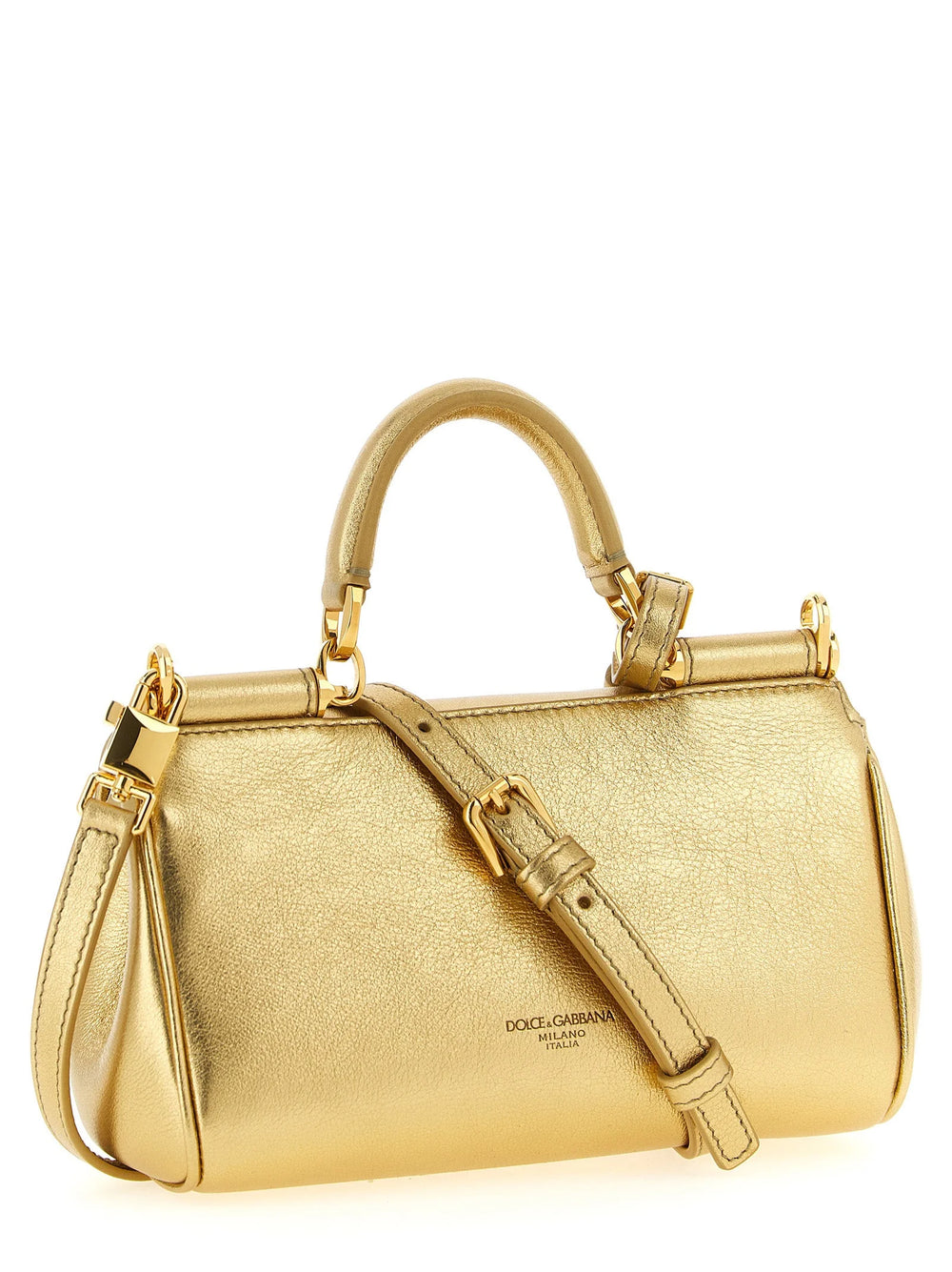 Dolce & Gabbana Gold Calfskin Handbag
