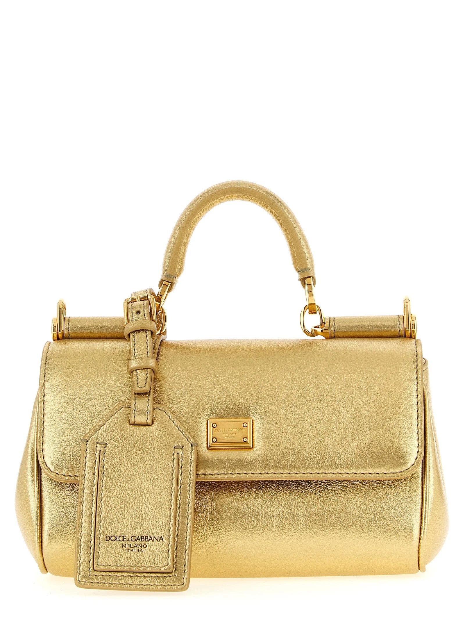 Dolce & Gabbana Gold Calfskin Handbag