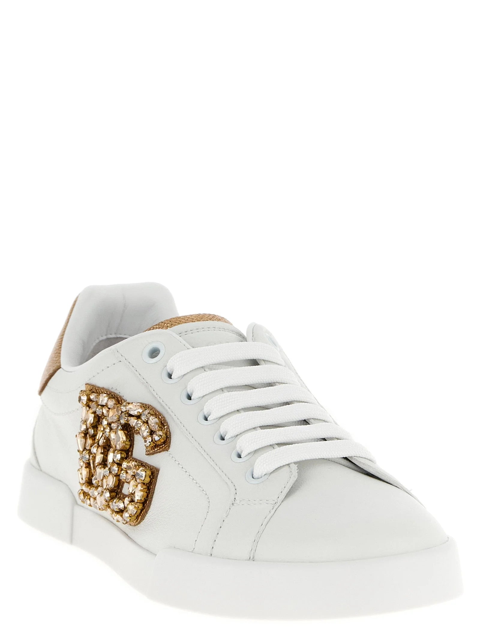 Dolce & Gabbana Gold Calfskin Low Top Sneakers - EU39/US9