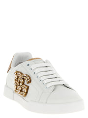 Dolce & Gabbana Gold Calfskin Low Top Sneakers - EU39/US9
