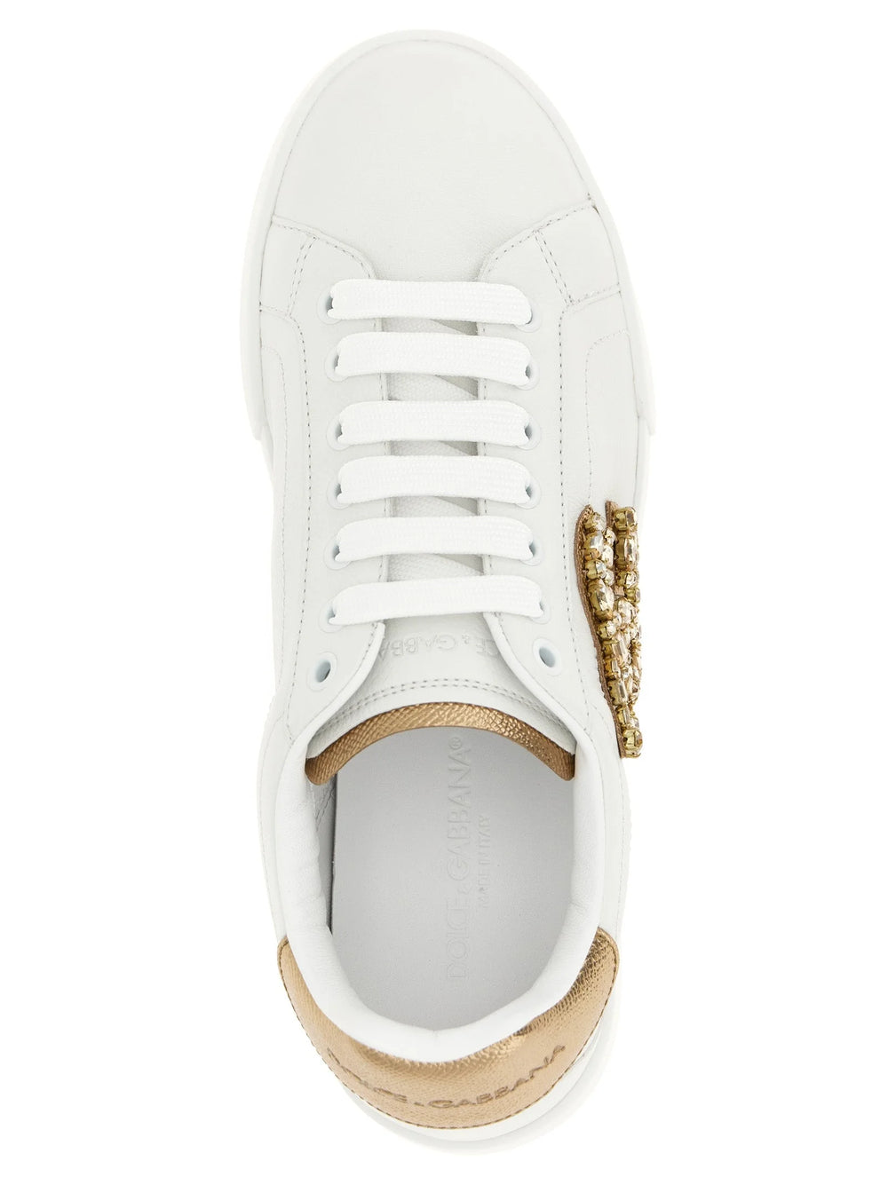 Dolce & Gabbana Gold Calfskin Low Top Sneakers - EU39/US9