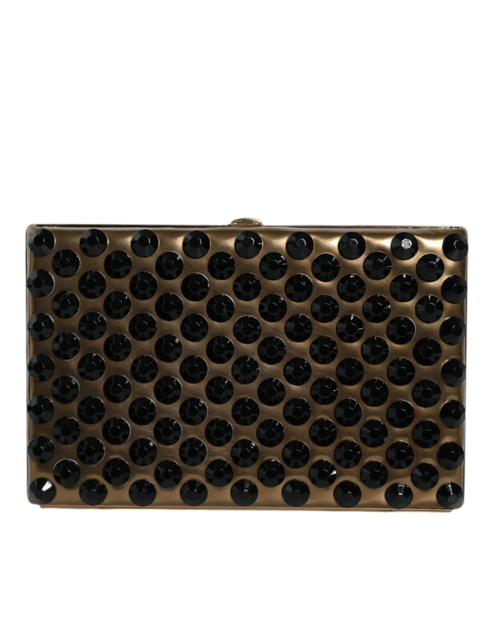 Dolce & Gabbana Gold Crystal Bifold Clutch Evening Party Women Purse Bag