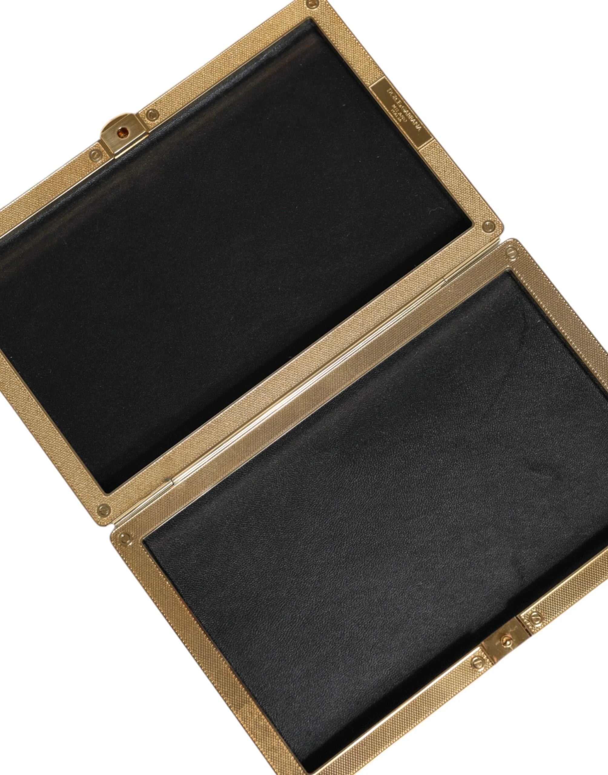 Dolce & Gabbana Gold Crystal Bifold Clutch Evening Party Women Purse Bag - Clutch Bags