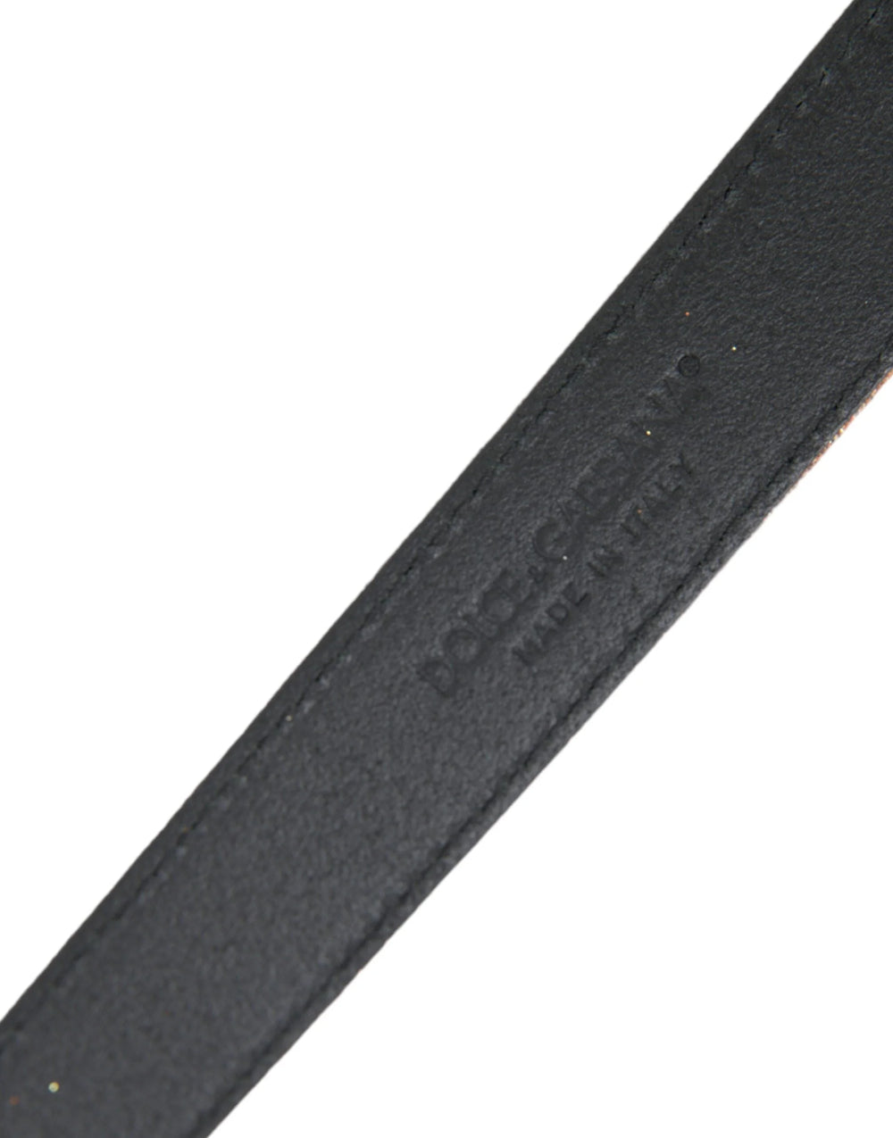 Dolce & Gabbana Gold Glitter Leather Silver Metal Buckle Belt - 90 cm / 36 Inches - Belts