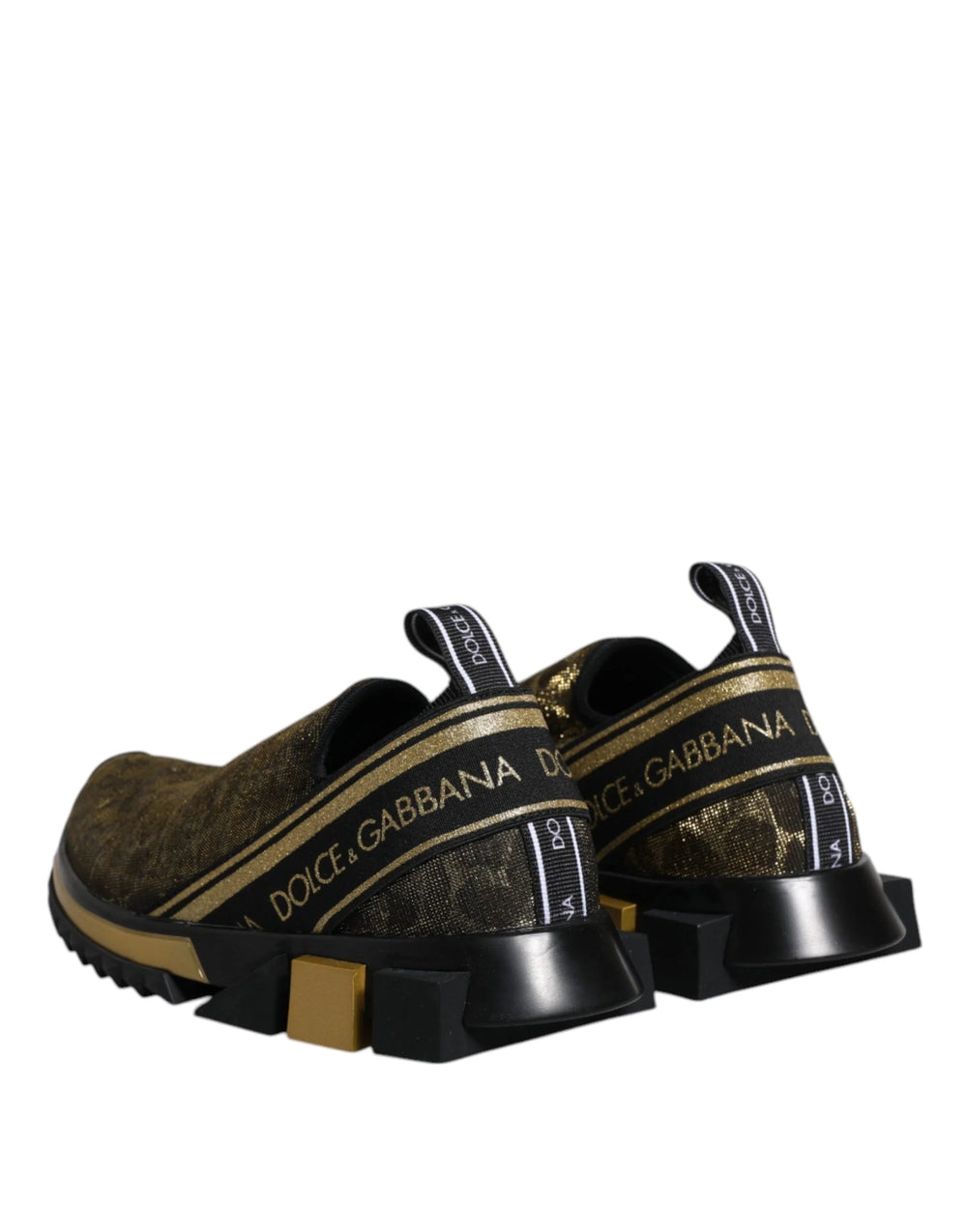 Dolce & Gabbana Gold Glitter Leopard Sorrento Sneakers Shoes - Sneakers