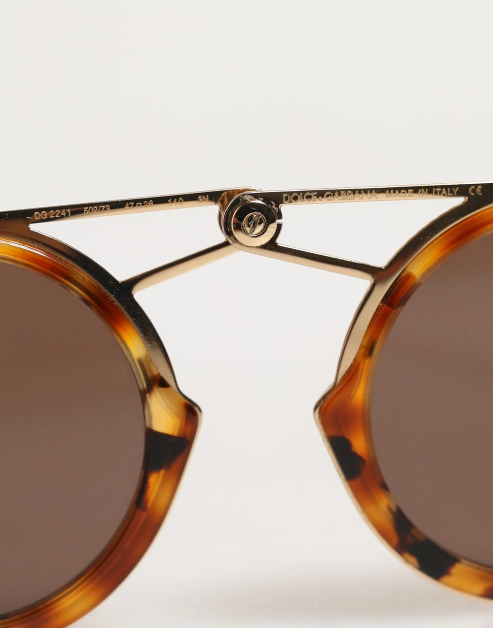 Dolce & Gabbana Gold Havana Frame DG Fatto A Mano Eyewea Sunglasses - Sunglasses