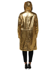 Dolce & Gabbana Gold Hooded Long Sleeves Trench Coat Jacket - IT40|S - Trench Coats