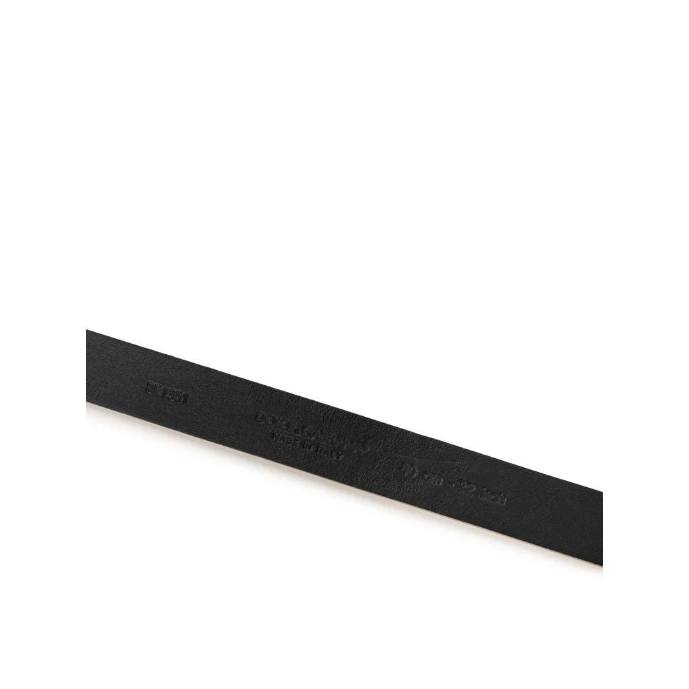 Dolce & Gabbana Gold Leather Belt - 80 cm / 32 Inches - Belts