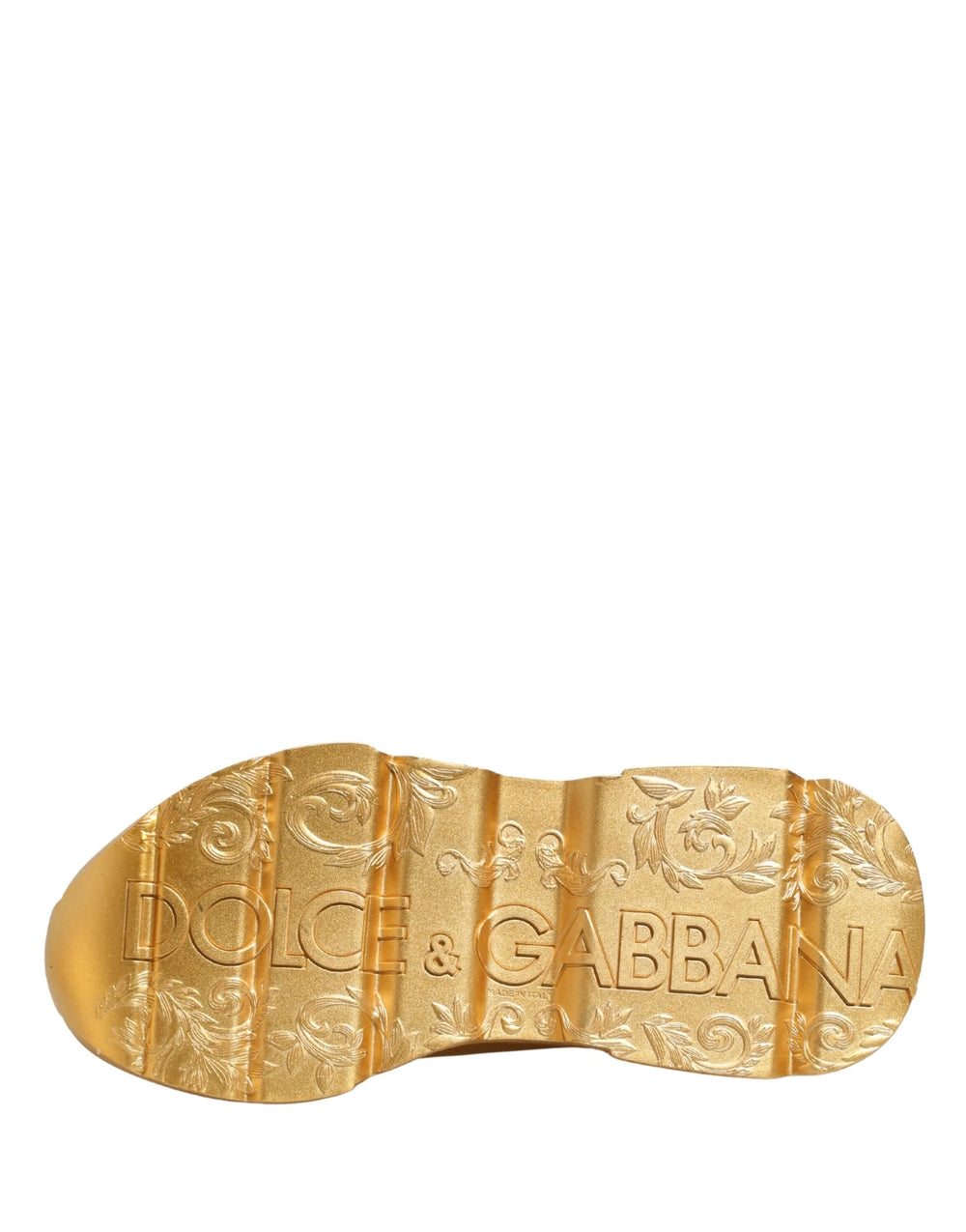 Dolce & Gabbana Gold Leather Daymaster Chunky Sneakers Shoes - EU43/US10